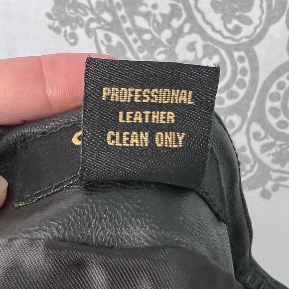 Clothes by Revue Black Leather Pencil Skirt Size 4 Punk Bikercore - Picture 7 of 9